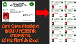 CARA MUDAH MEMBUAT KARTU PESERTA UJIAN OTOMATIS