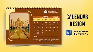 How to Make Calendar In MS Word | Printable Calendar Design