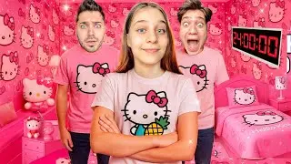 24 HOURS EVERYTHING HELLO KITTY CHALLENGE 😻