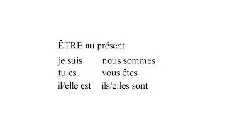 Les verbes être et avoir