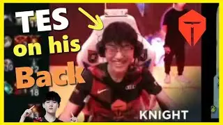 Knight smiling after Jackeylove thanks him for his 1v9 