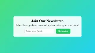Responsive Newsletter Subscription Box in HTML & CSS | UI Challenge | Components