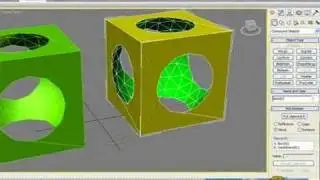 3DS Max Tutorial - Boolean Objects With Material