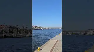 The Oder river from a Szczecin boulevard