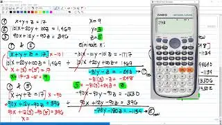 Solving 3 Equations, 3 Unknowns (Elimination Method) TAGALOG