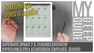 Supernote Update 2.9, Hyperlinked PDFs as Notebook Templates. Genius!