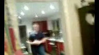 Fat kid dancing while drunk