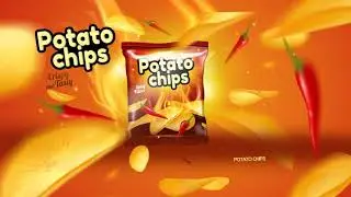 Potato Chips Packaging Design Process Video in aftereffect camera Inspiration Work