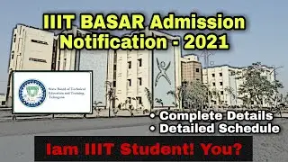 ✔️ IIIT Basara Admission Notification 2021 | RGUKT Basar Admissions | POLYCET Revised Notification