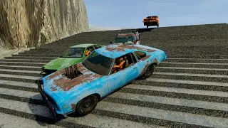 Epic Staircase Descents in BeamNG drive! #28 | BeamNG Way