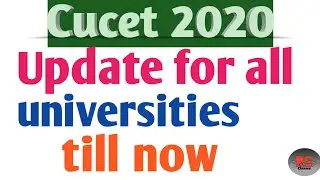 Update for different central universities till now || 22/10/2020 ||Cucet 2020 || RS Classes