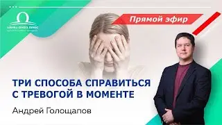 Три способа справиться с тревогой в моменте. / Андрей  Голощапов