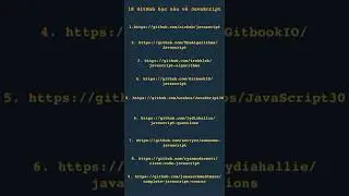 18 Github cần học sâu về Javascript (1) 