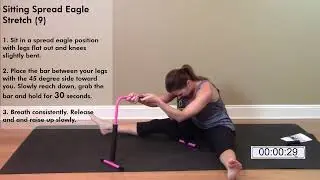 Shape Stretch Flexibility Exercise #9 Sitting spread leg stretch
