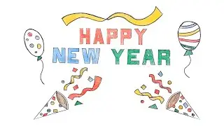 Happy New Year Nepal Drawing how to draw Sketch NewYear 2024
