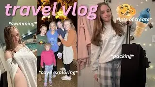 TRAVEL VLOG | swimming, food, grwm, family, cave exploring, workout, ect.