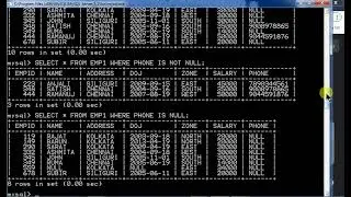 LIVE CLASS MYSQL GENERAL QUERY PART 5