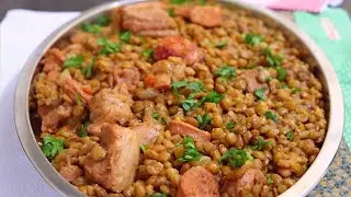 LENTILS WITH PORK RIBS AND SAUSAGE. YOU CAN'T MISS THIS AT NEW YEAR'S EVE DINNER