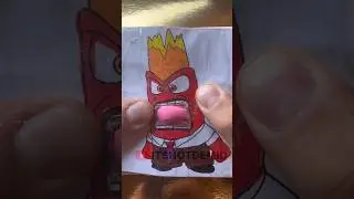 DIY Anger #video #art #drawing #рек #disney #insideout2 #diy #рекомендации #anger #рек #shorts #yt