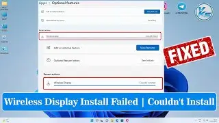 ✅ How To Fix Wireless Display Install Failed | Wireless Display Couldn't Install