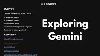How To Access The Gemini Protocol | Start Exploring The Small Web