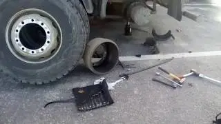 Ремонт ABS КАМАЗ на штраф стоянке, на Варшавке.