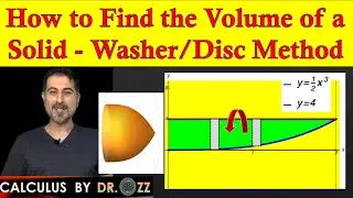 How to Find the Volume - Revolution about a Horizontal Line - Washer/Disc Methods