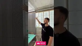 Натяжной потолок в ванной комнате #потолки #натяжныепотолки