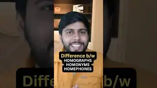 Difference between Homographs, Homonyms & Homophones in English #english #grammar #spokenenglish