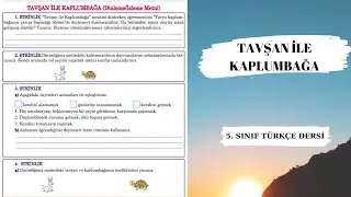 Tavşan ile Kaplumbağa  5. Sınıf Türkçe Dinleme izleme Metni ( Anıttepe Y.)