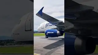 Airbus A320-232 Taxi to Holding Point Rwy 25 at Juan Santamaria International. (N590JB) - 13/AUG/24