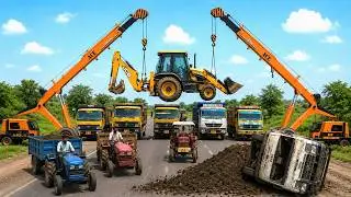 Jcb 3dx Backhoe Making Farm In Village | Jcb video | Tractor Video | Jcb Loading Tractor