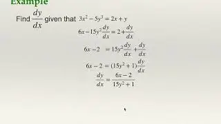 Implicit differentiation