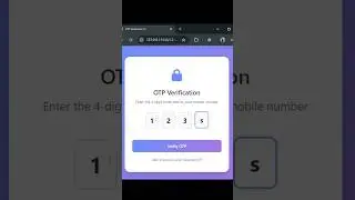 OTP Verification UI with Animated Input