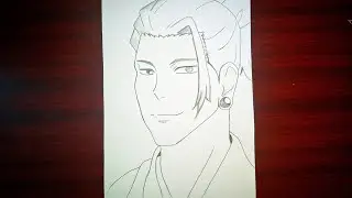 Anime sketch | How to draw Geto Suguru from jujitsu kaisen | Full drawing process 