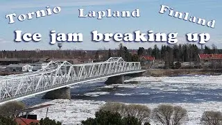 Timelapse - Ice jam breaking up - Tornio River Lapland - Tornionjoki Jäidenlähtö