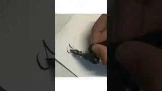 Letter A in copperplate calligraphy. #shorts