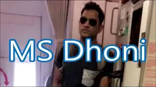 Watch how MS Dhoni hid his dentity on flight