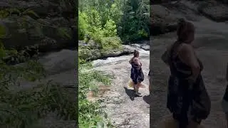 Check out this waterfall slide in Georgia #love #family #beautiful #water #live #shorts #subscribe