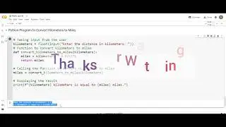 Python Program to Convert Kilometers to Miles