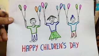 Children's Day Drawing easy | Childrens Day Special Drawing | Happy Children's Day Drawing