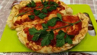 Calzone - closed pizza, with 2 delicious fillings