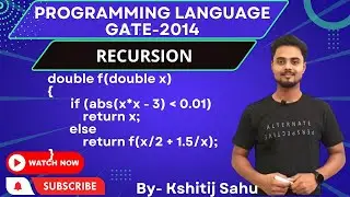 Programming Language GATE-2014 Problem Solution
