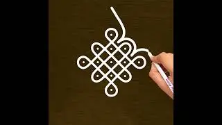 Easy small rangoli design | small daily kolam |simple muggulu design 5X1 |Easy & Simple Rangoli