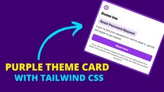 Purple Theme Card with Tailwind CSS
