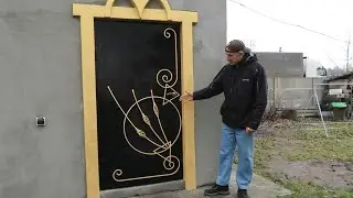 Оригинальная, но простая ковка на дверь, своими руками ч.1