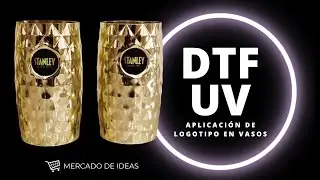 DTF UV Printing on Gold Metal Cups | Custom Branding Project