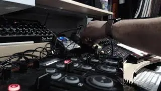 Live music making with RC505+SP404+Push2+Digitakt+Prophet Rev2