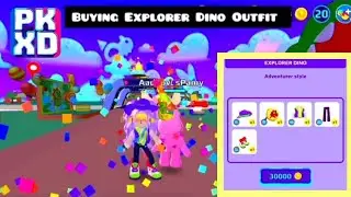 Exploring New Dinosour 🦖 Update And Buying New Dino Outfits In PK XD New Update!