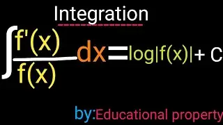 ∫f'x/fx dx/ integration of f'x/fx formula/f'x/fx dx integration/(substitute rule)